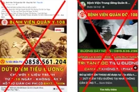 Các trang giả mạo Bệnh viện Trung ương Quân đội 108.