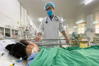 Một bệnh nhân phải nằm viện điều trị do ong đốt. (Ảnh minh họa)