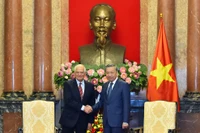 Chủ tịch nước Tô Lâm và Phó Chủ tịch Ủy ban châu Âu Josep Borell Fontelles tại buổi tiếp.