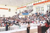 Phiên đấu giá 68 thửa đất tại huyện Thanh Oai (Hà Nội) ngày 10/8/2024. (Ảnh MINH ĐỖ)