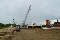 Đẩy nhanh tiến độ thi công đường bộ cao tốc Cao Lãnh-An Hữu. 