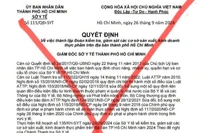 Các đối tượng lừa đảo giả mạo các quyết định lập đoàn kiểm tra nhằm lừa đảo.