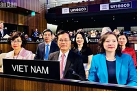 Thứ trưởng Ngoại giao Hà Kim Ngọc phát biểu tại phiên khai mạc. 