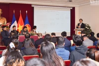 Tiến sĩ, bác sĩ Võ Toàn Trung phát biểu tại cuộc tọa đàm "Vai trò của trí thức tại Pháp đóng góp cho phát triển khoa học công nghệ của Việt Nam trong thời kỳ mới", tổ chức ngày 30/11/2024 tại thủ đô Paris (Cộng hòa Pháp) nhằm hưởng ứng lời kêu gọi của Tổng Bí thư Tô Lâm, đưa dân tộc Việt Nam bước vào "kỷ nguyên vươn mình".