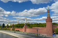 Khuôn viên Điện Kremlin tại thủ đô Moskva. (Ảnh: XUÂN HƯNG)