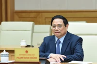  Thủ tướng Phạm Minh Chính phát biểu tại buổi tiếp ông Nikai Toshihiro, Chủ tịch Liên minh Nghị sĩ hữu nghị Nhật-Việt. (Ảnh: Trần Hải)