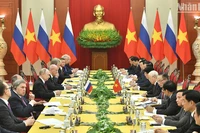 Quang cảnh cuộc hội đàm. (Ảnh: ĐĂNG KHOA)