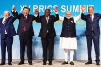 Các nhà lãnh đạo thành viên ban đầu của khối BRICS. Ảnh: AP