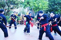 Một tiết mục trình diễn của môn phái Bình Định Gia.