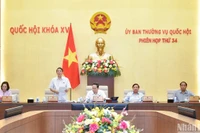Phó Chủ tịch Quốc hội Nguyễn Đức Hải điều hành nội dung phiên họp, sáng 13/6. (Ảnh: DUY LINH)