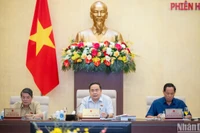 Chủ tịch Quốc hội Trần Thanh Mẫn phát biểu ý kiến tại phiên họp. (Ảnh: DUY LINH)