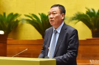 Tổng Thanh tra Chính phủ Đoàn Hồng Phong trình bày Báo cáo về công tác phòng, chống tham nhũng năm 2024. (Ảnh: THỦY NGUYÊN)
