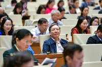 Các đại biểu Quốc hội dự phiên họp chiều 27/11. 