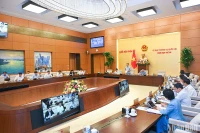 Quang cảnh Phiên họp thứ 26 của Ủy ban Thường vụ Quốc hội sáng 12/9. (Ảnh: DUY LINH)
