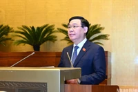 Chủ tịch Quốc hội Vương Đình Huệ phát biểu khai mạc phiên chất vấn và trả lời chất vấn. (Ảnh: DUY LINH)