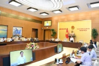 Quang cảnh phiên họp Ủy ban Thường vụ Quốc hội sáng 13/9. (Ảnh: DUY LINH)