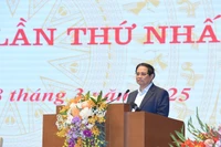 Thủ tướng Phạm Minh Chính phát biểu ý kiến chỉ đạo tại Phiên họp lần thứ nhất Ban Chỉ đạo. (Ảnh: TRẦN HẢI)