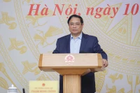 Thủ tướng Phạm Minh Chính phát biểu ý kiến tại Hội nghị. (Ảnh: Trần Hải)