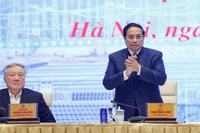 Thủ tướng Phạm Minh Chính chủ trì Hội nghị trực tuyến công bố và triển khai Nghị quyết của Chính phủ về chủ trương, phương hướng tháo gỡ vướng mắc, khó khăn cho các dự án điện năng lượng tái tạo. (Ảnh: Trần Hải)