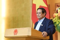 Thủ tướng Phạm Minh Chính phát biểu ý kiến tại cuộc làm việc. (Ảnh: TRẦN HẢI)
