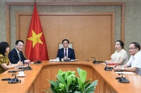 Phó Thủ tướng Chính phủ, Bộ trưởng Ngoại giao Bùi Thanh Sơn điện đàm với Phó Chủ tịch Ủy ban châu Âu (EC), Đại diện cấp cao EU về Chính sách đối ngoại và an ninh Kaja Kallas. (Ảnh: Cổng thông tin điện tử Chính phủ) 