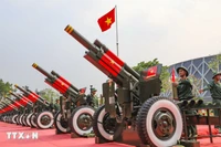[Ảnh] Cận cảnh dàn pháo chuẩn bị cho lễ kỷ niệm 70 năm Chiến thắng Điện Biên Phủ
