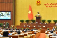 Quang cảnh phiên thảo luận tại hội trường Quốc hội sáng 27/10/2023. (Ảnh: THỦY NGUYÊN)
