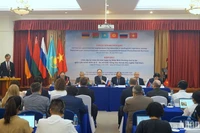 Quang cảnh họp báo. (Ảnh: TRUNG HƯNG) 