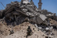 Binh lính Israel trong một chiến dịch trên bộ ở phía nam Dải Gaza, ngày 3/7/2024. (Ảnh: Reuters) 