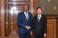 Phó Thủ tướng Chính phủ Hồ Đức Phớc và Tổng thống Cộng hòa Namibia Nangolo Mbumba. (Ảnh: VGP)