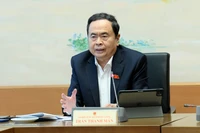 Chủ tịch Quốc hội Trần Thanh Mẫn phát biểu tại phiên họp. (Ảnh: DUY LINH) 