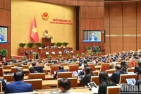 Quang cảnh phiên họp của Quốc hội, chiều 17/2. (Ảnh: DUY LINH)