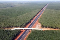 [Ảnh] Đường cao tốc Phan Thiết-Dầu Giây trước thời điểm hoàn thành 1 tháng