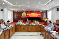 Đồng chí Tạ Thị Yên, Phó Trưởng Ban Công tác đại biểu của Quốc hội, Tổ trưởng Tổ công tác, phát biểu tại buổi làm việc.