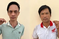 Đối tượng Huỳnh Trường Giang và Nguyễn Văn Gao (Từ trái sáng phải)