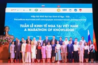 Lễ khai mạc Tuần lễ Kinh tế Nga tại Việt Nam diễn ra ở Hà Nội. (Ảnh Trung tâm Khoa học và Văn hóa Nga tại Hà Nội)