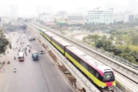 Năm 2024, thành phố Hà Nội đã hoàn thành và đưa đoạn trên cao tuyến đường sắt đô thị Nhổn-Ga Hà Nội vào vận hành. (Ảnh ĐĂNG ANH)