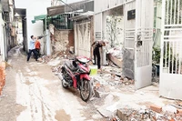 Sau khi người dân đồng thuận hiến đất, Hẻm 468 Lê Văn Sỹ, Quận 3 đã được thi công để chỉnh trang, nâng cấp.