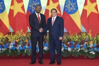 Thủ tướng Phạm Minh Chính và Thủ tướng nước Cộng hòa Dân chủ Liên bang Ethiopia Abiy Ahmed Ali.
