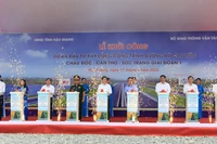 Nghi thức phát lệnh khởi công tại Hậu Giang