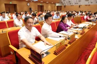 Nghị quyết về nhiệm vụ trọng tâm 6 tháng cuối năm được 93,55% đại biểu tán thành.