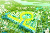 Phối cảnh dự án đầu tư xây dựng hạ tầng và phát triển Khu Công nghệ cao sinh học Hà Nội.