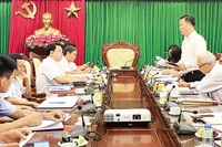 Đoàn kiểm tra của Ủy ban MTTQ Việt Nam thành phố Hà Nội làm việc với huyện Đông Anh về việc thực hiện Hướng dẫn số 30/HD-MTTQ-BTT trên địa bàn.