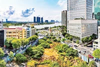 Khu đất tại địa chỉ số 2-4-6 Hai Bà Trưng, Quận 1, Thành phố Hồ Chí Minh bị bỏ hoang trong nhiều năm qua. (Ảnh DUY ANH)