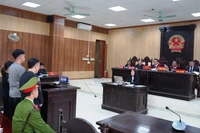 Quang cảnh phiên tòa.