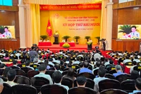 Quang cảnh kỳ họp Hội đồng nhân dân tỉnh Thanh Hóa.