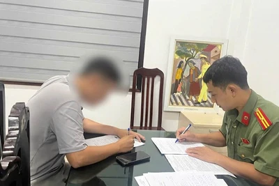 Đối tượng tại cơ quan Công an.