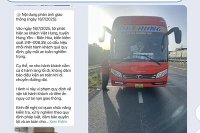 Từ tin nhắn phản ánh của người dân, lực lượng Cảnh sát giao thông đã xử lý kịp thời vi phạm.