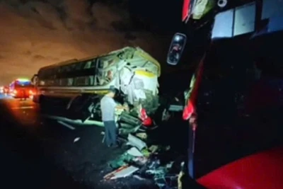 Hiện trường vụ tai nạn.