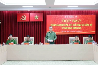 Bộ Công an họp báo kết quả công tác 6 tháng đầu năm.